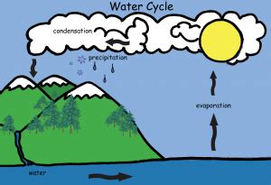 Simple Water Cycle Drawing at PaintingValley.com | Explore collection ...