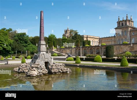 The Formal Gardens Of Blenheim Palace With Bernini Fountain Woodstock