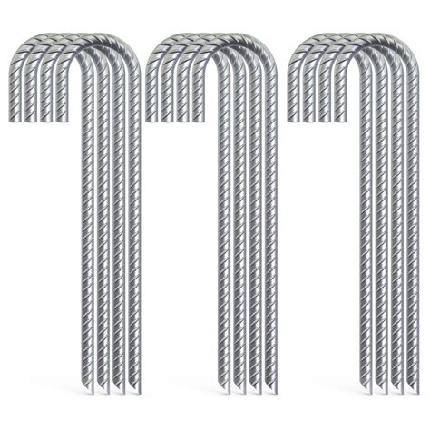 Buy AAGUT Rebar Stakes Galvanized Metal Tent Stakes Heavy Duty 12 Inch