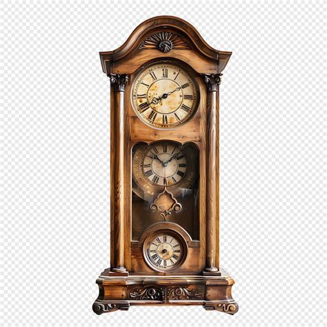Premium Psd Grandfather Clock On Isolated Transparent Background