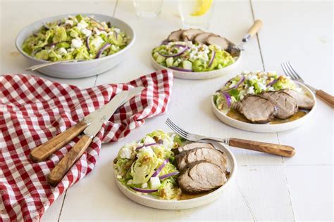 Maple Leaf® Pork Tenderloin And Shaved Brussel Sprouts Salad Maple Leaf