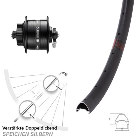 Disc Dynamo Vorderrad F R Schnellspanner Zoll Kx Clue Shimano Dh