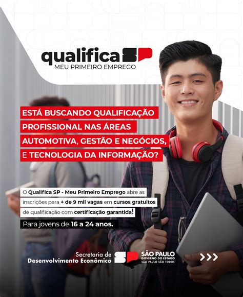 Qualifica Sp Meu Primeiro Emprego Abre Mais De Mil Vagas Em Cursos