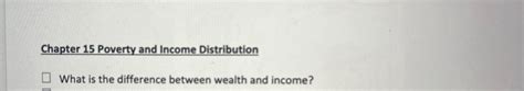 Solved Chapter Poverty And Income Distributionwhat Is Chegg