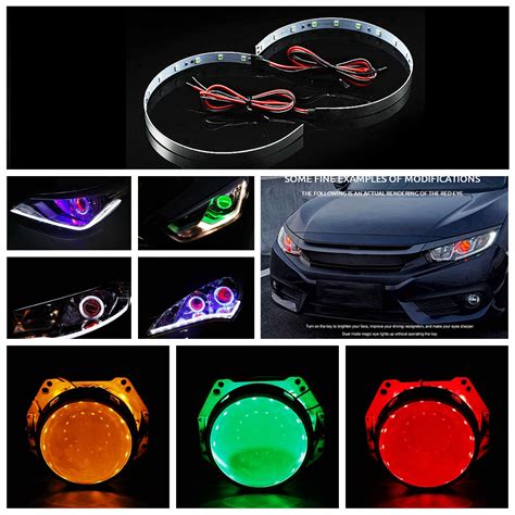 Car Headlights Diy Devil Eyes Led Halo Rings Kit Led Auto Degree