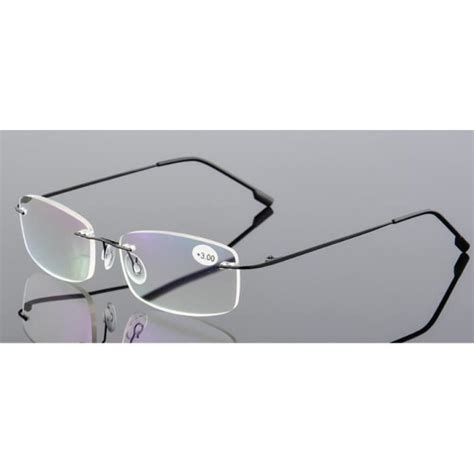 Noir Dioptrie 1 50 Lunettes De Lecture Unisexes Sans Monture En