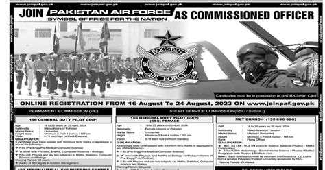 Join Pakistan Air Force Paf Jobs August Apply Now Jobzsearcher