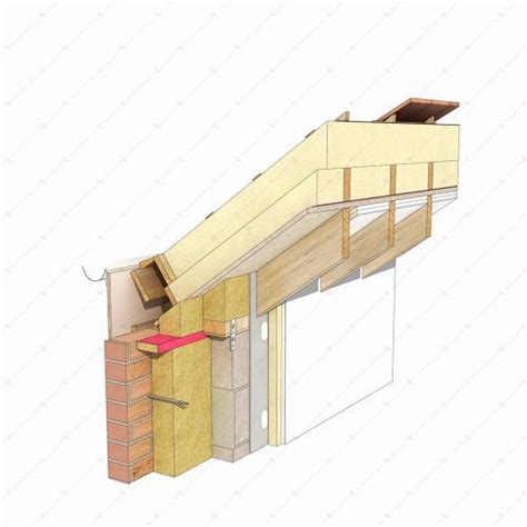 Dl238 Masonry Cavity Wall To Pitched Roof Exposed Rafters