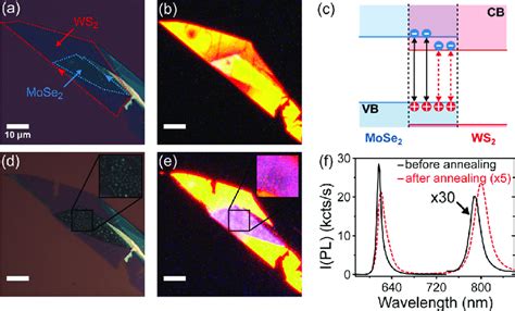 Emergence Of Interlayer Exciton Pl Following Annealing In Mose 2 Ws 2