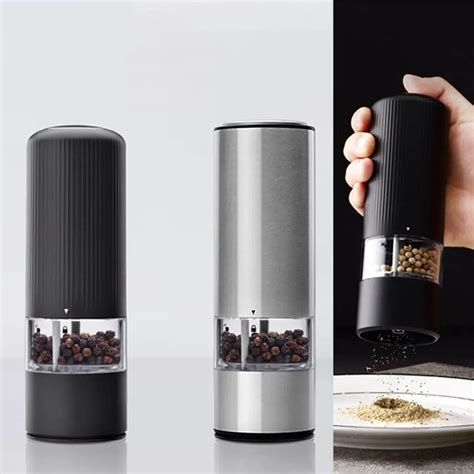 Automatic Pepper Grinder Battery Powered Salt And Pepper Mill Salt And