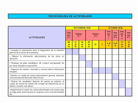 Cronograma Mensual De Actividades Image To U