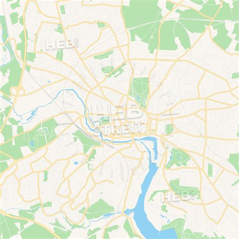 Ipswich, England Vector Map - Classic Colors | HEBSTREITS Sketches ...