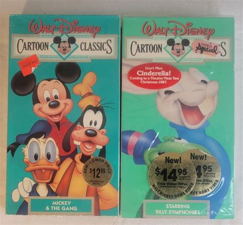 2 Vhs Lot Walt Disney Cartoon Classics Grelly Usa