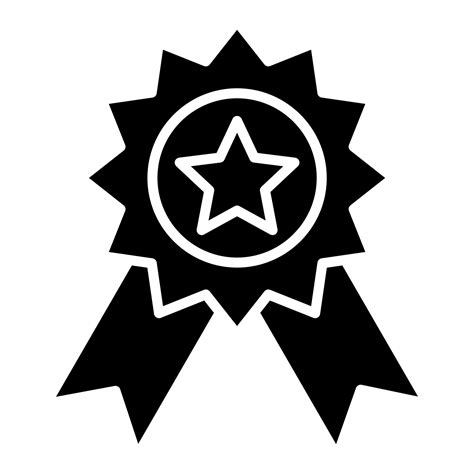 Medal Glyph Icon Vector Art At Vecteezy