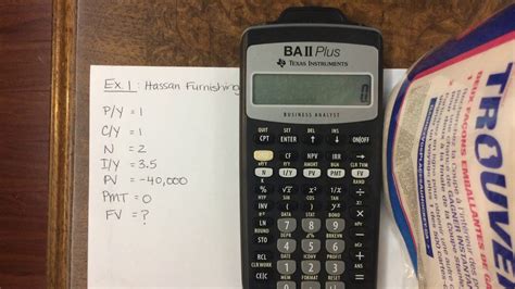 Math 1033 Baii Plus Calculator Compound Interest Tutorial Youtube