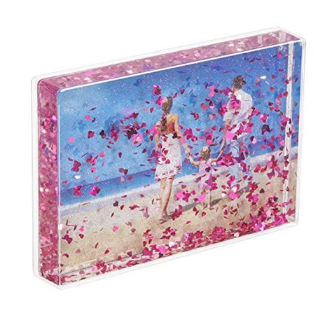 Amazon Niubee Glitter Liquid Photo Frame X Clear Plastic