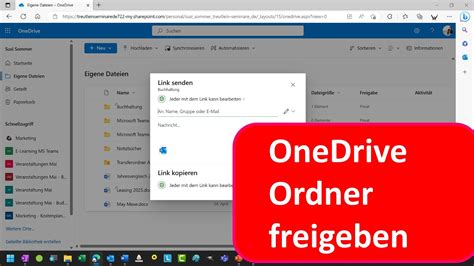 OneDrive Ordner Freigeben YouTube