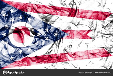 Ohio State Smoke Flag United States America Stock Photo By Vladem