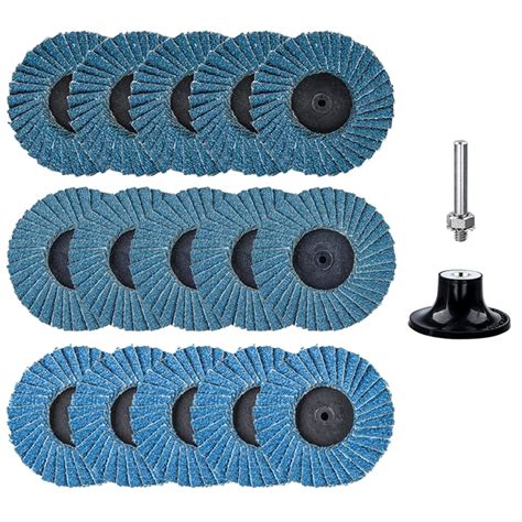 Yakamoz Quick Change Flap Disc 15pcs 2 Inch Angle Grinder Sanding Disc