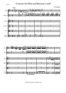 Concerto For Oboe Bassoon And Strings In C Minor By G F H Ndel On