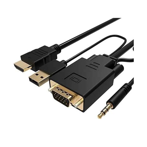 Vga To Hdmi Kablo Evirici D N T R C Mm Ses Ve Usb G Destekli