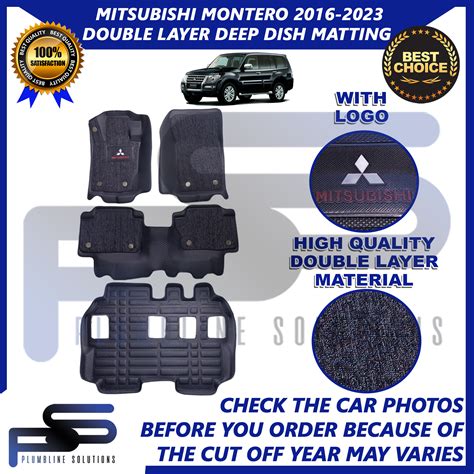 7D Double Layer Deep Dish Matting For Mitsubishi Montero 2016 2023