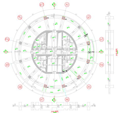 Circular Building Floor Plan