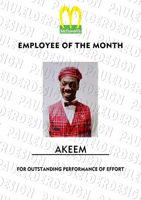 Coming To America Akeem Employee Of The Month Prop Replica Poster