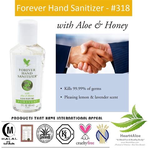 Aloe Hand Sanitizer Forever Aloe Bien être Beauté