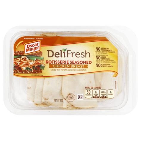 Oscar Mayer Deli Fresh Rotisserie Seasoned Chicken Breast 9 Oz From