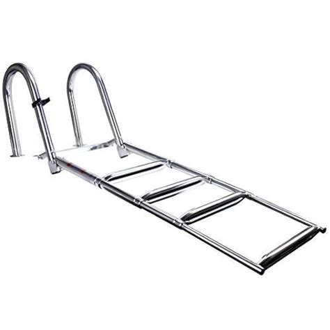 4 Steps Stainless Boat Ladder Folding Docking Ladder Dock Swim Step