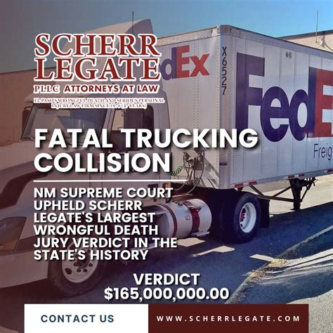 FedEx fatal trucking collision settlement | Scherr Legate PLLC