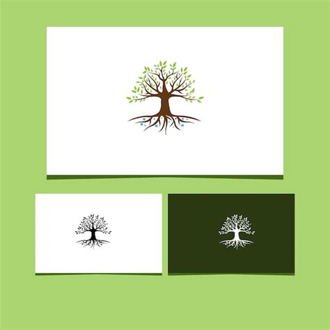 Cr Ation De Logo D Arbre Nature Vecteur Premium