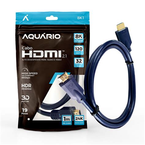 CABO HDMI 2 1 8K 1 METRO AQUARIO 8K1 Compel Jundiaí