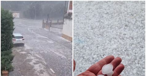 Una fuerte granizada en Paniza provoca daños en vehículos y tejados