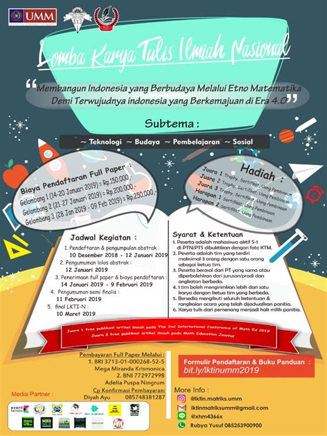 Poster Lomba Karya Tulis Ilmiah Nasional Eventkampus