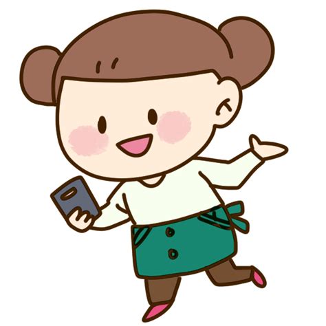 かわいいカフェ店員のイラスト かわいいフリー素材が無料のイラストレイン