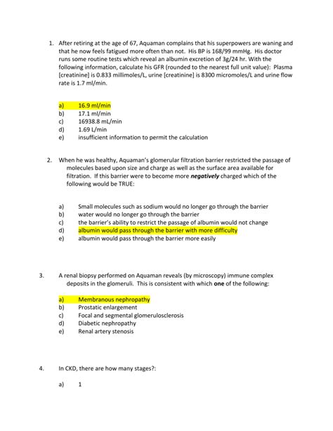 ANSWERS To Sample MCQs 2 For PHS 3300