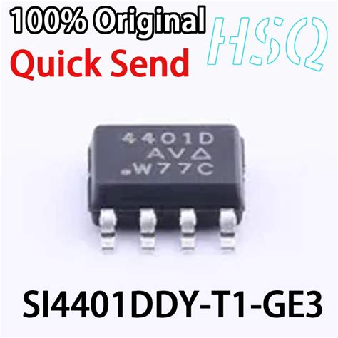 5PCS SI4401DDY T1 GE3 Screen Printed 4401D P Channel MOS Field Effect