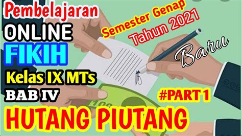 Hutang Piutang Gadai Dan Hiwalah Materi Daring Fikih Kelas 9 MTs