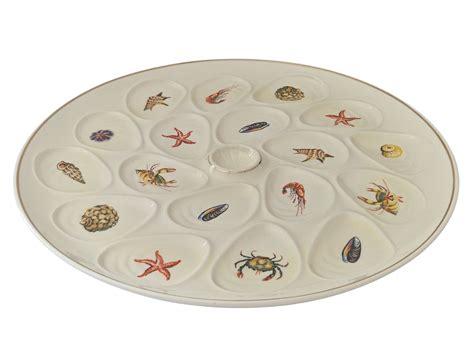 Large Ceramic Oyster Serving Platter With Seafood And Shellfish