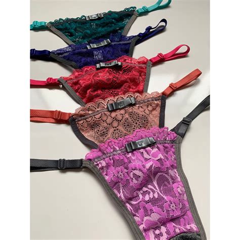 Kit C 5 Calcinhas Fio Dental Regulagem Lingerie Atacado Sacoleira