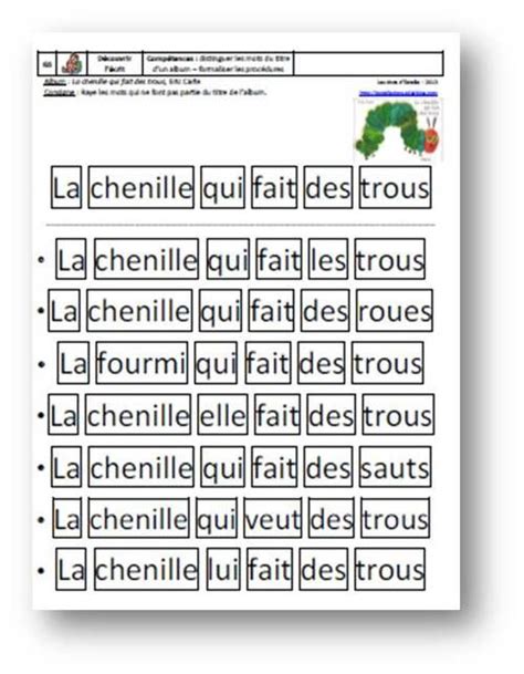 Les Meilleures Images Du Tableau Matern Gs Phrase Mots Syllabes