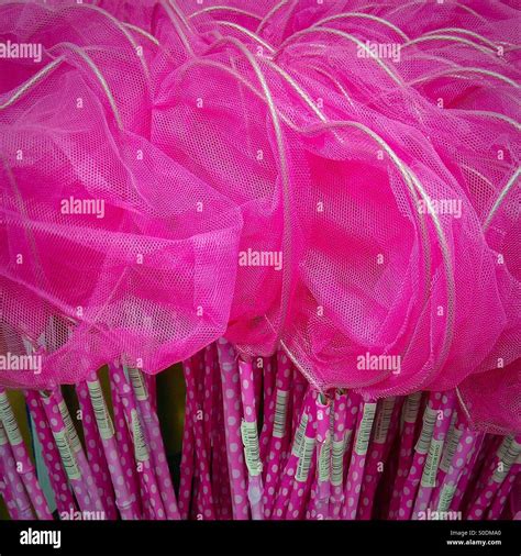 Pink Fishing Nets Stock Photo Alamy