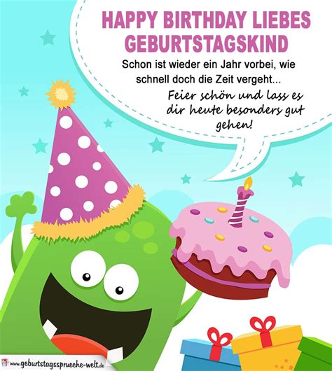 Happy Birthday Liebes Geburtstagskind Bunte Karte Auch F R Kinder