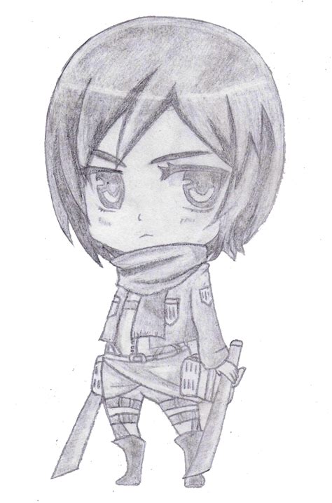 Chibi Mikasa Ackerman By Silenthero27 On Deviantart