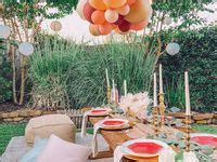 Bohemian Anniversary Picnic Ideas Backyard Dinner Party Backyard