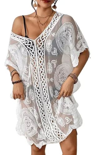 Traje De Baño Encaje Coverup Bikini Sexy Atrevido Para Mujer Meses
