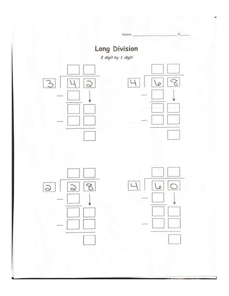 Two Digit Long Division Worksheets