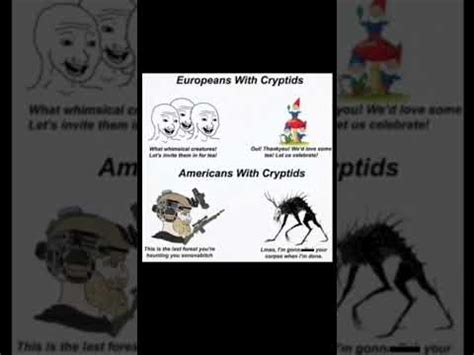 European Cryptids Vs American Cryptids Shorts Cryptids Youtube